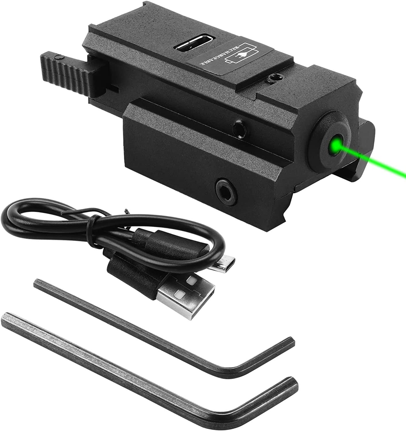 شحن USB تكتيكي صغير أخضر أحمر  - مراجعة Industrial Laser Pointer وسعره