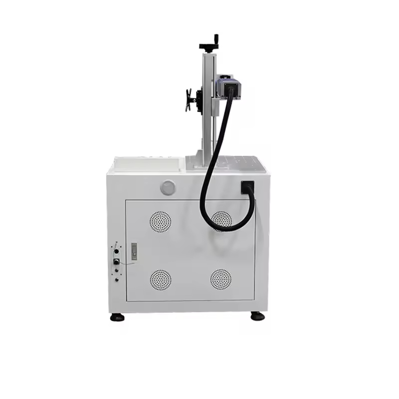 آلة نقش بالليزر الليفي 50 واط  - مراجعة Industrial Laser Engraver For Metal وسعره