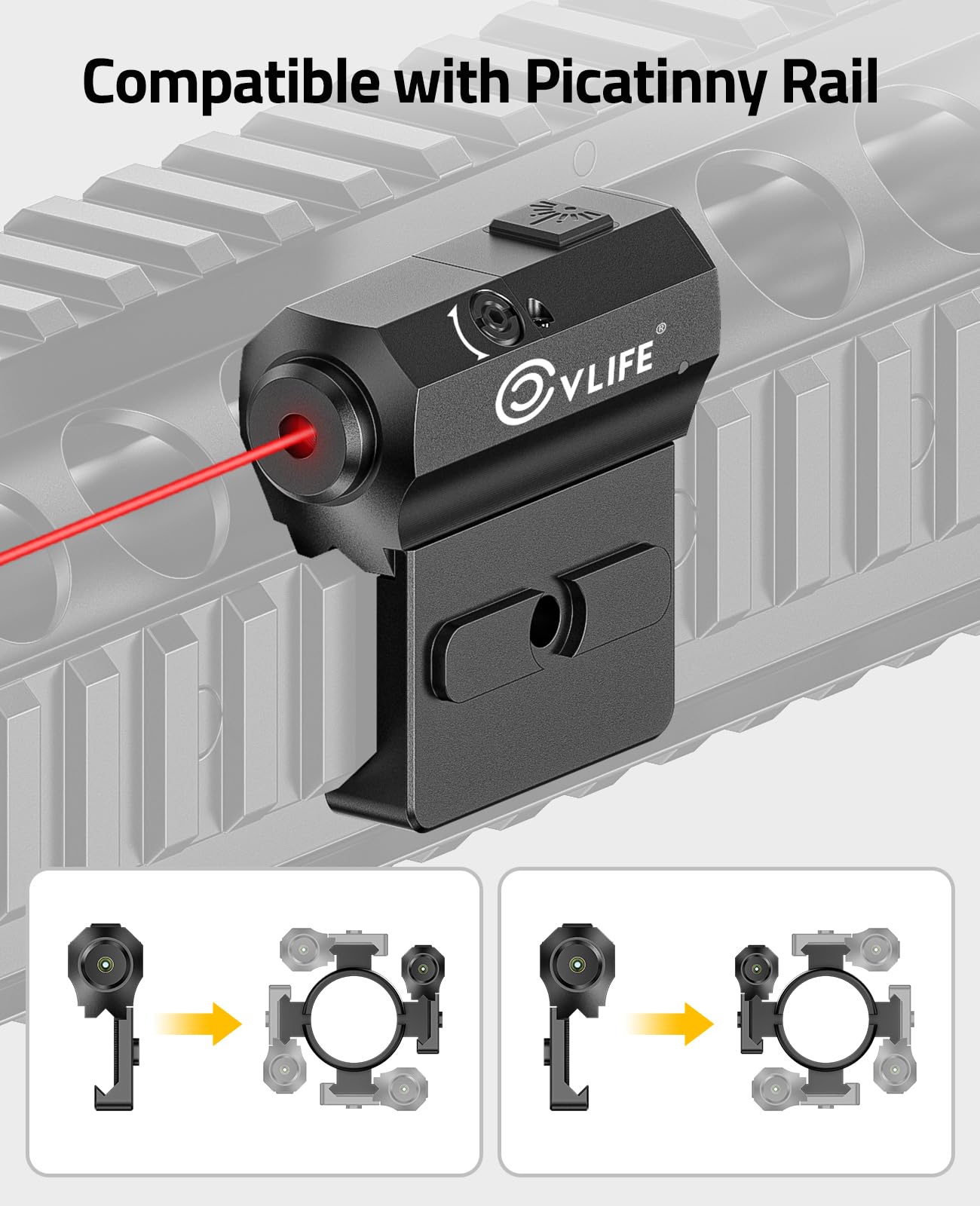 منظار ليزر أحمر/أخضر للبندقية  - مراجعة Industrial Laser Pointer وسعره