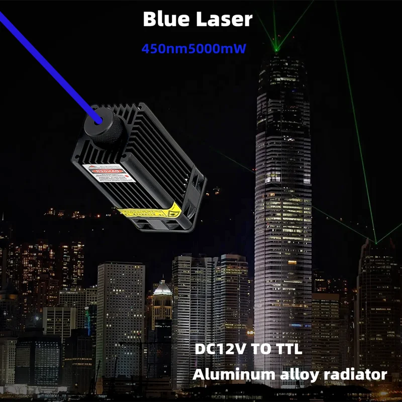 1PC5000 450nm الضوء الأزرق شعا - مراجعة Diode Laser Module وسعره